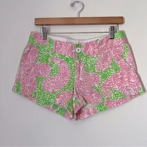Lilly Pulitzer The Walsh Short Limeade Cheat Ya Green Pink Summer Print Shorts 2